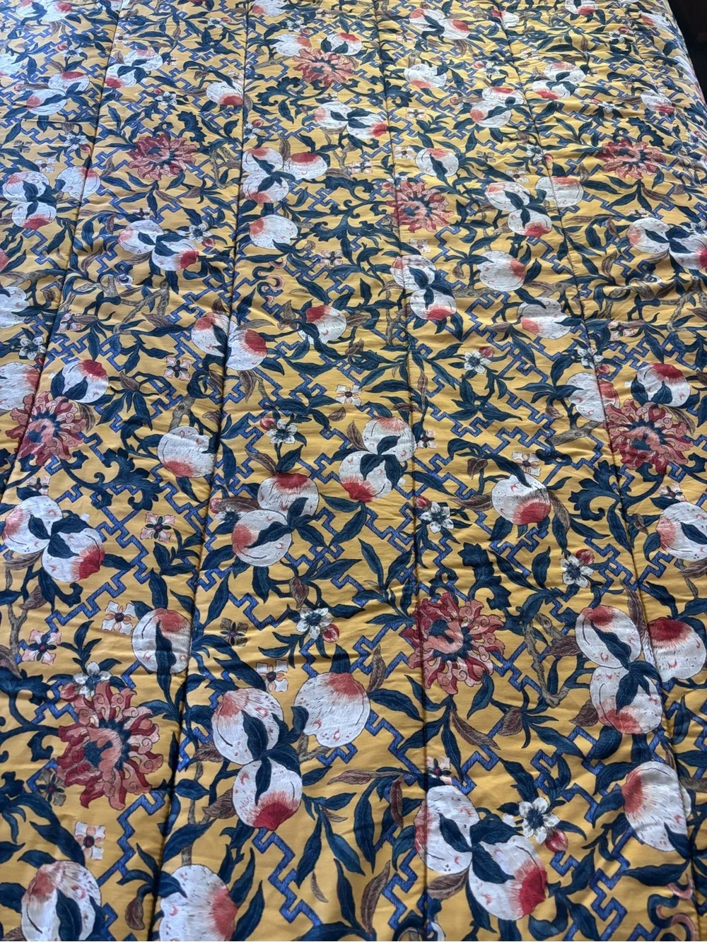 Vintage Ralph Lauren King Size Comforter Rare Ginger Peach Pattern